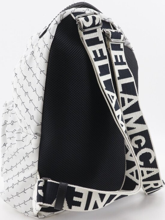 Stella McCartney Falabella Logo Backpack Daypack 570174 White Nylon canvas... main image 3